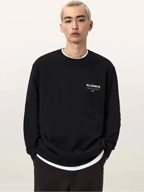 Authentic AllSaints Underground Organic Cotton Graphic Sweatshirt Sz L